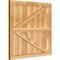 Ekena Millwork Framed Board-n-Batten Shutters w/Z-Bar, Rough Sawn Western Red Cedar, 32 1/4W x 30H, PR RBF06Z32X030RWR - alternate 3